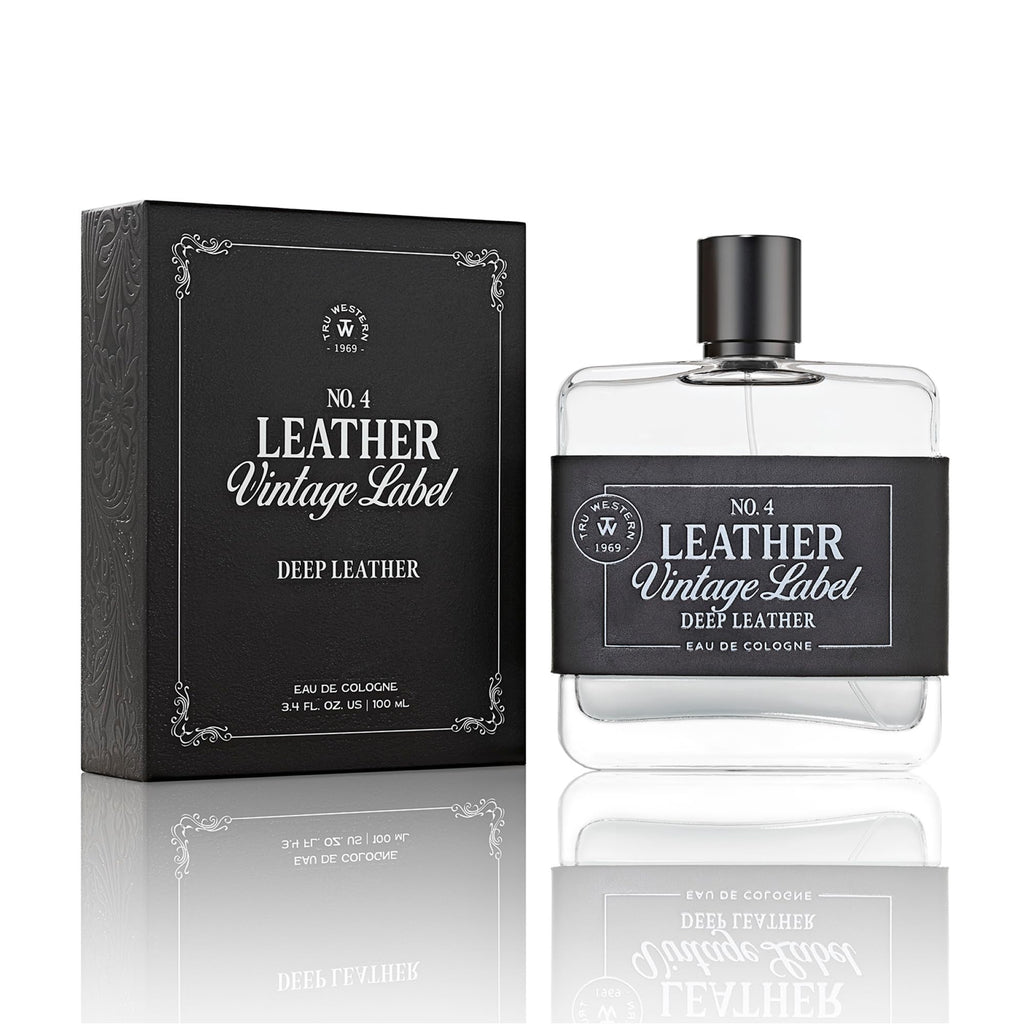 Tru Fragrance Beauty No. 4 Leather - Deep Leather with Vintage Label