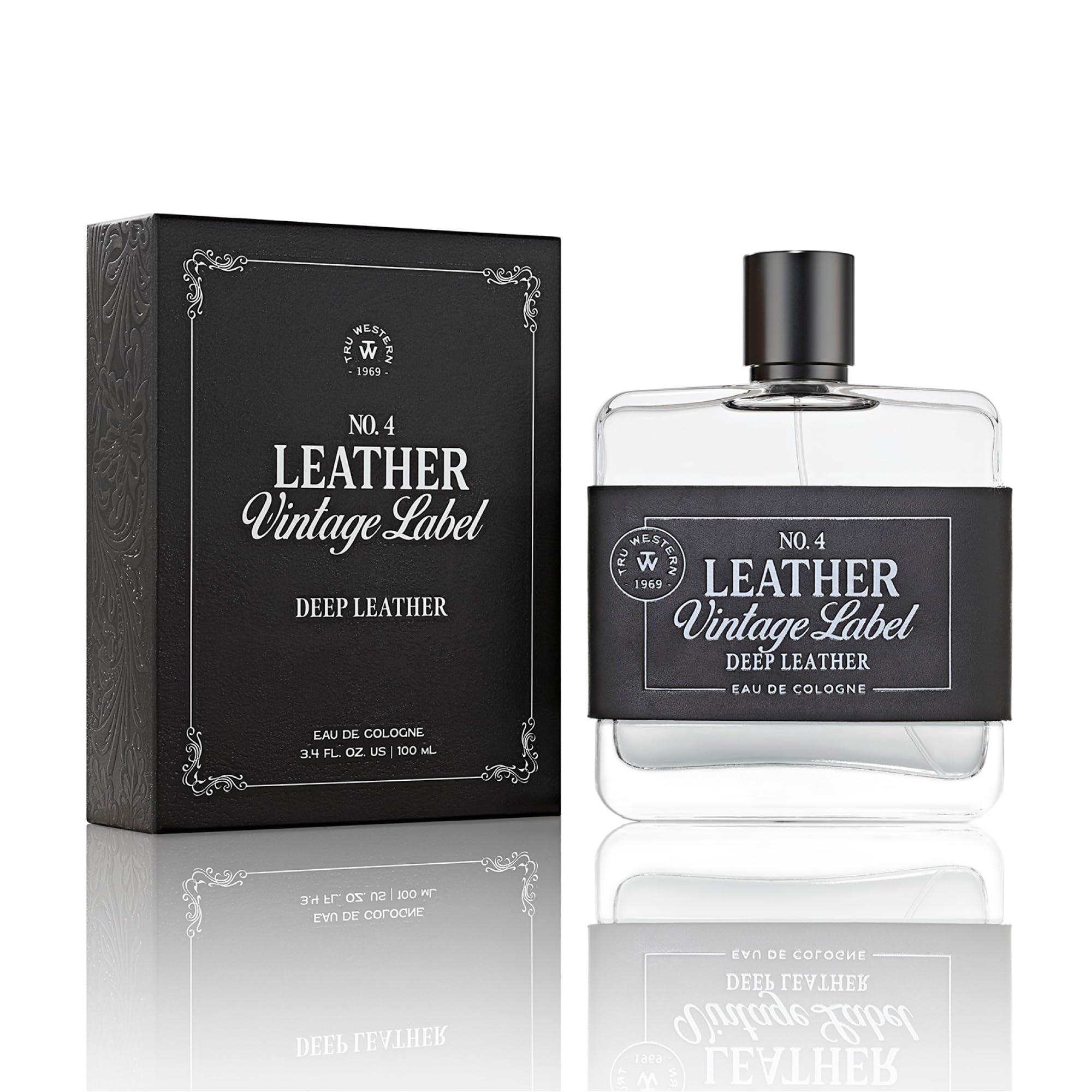 Tru Fragrance Beauty No. 4 Leather - Deep Leather with Vintage Label