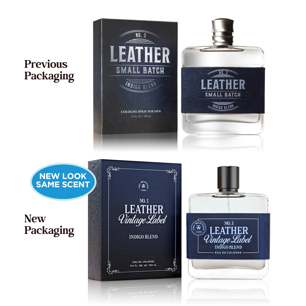 Tru Western Leather #3 Indigo Blend Men's Cologne – 3.4 oz | Tru Fragrance Beauty