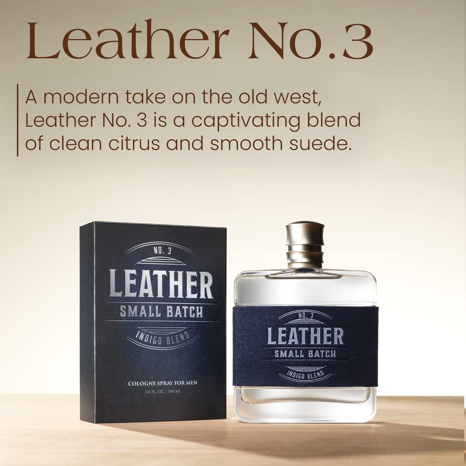 Tru Western Leather #3 Indigo Blend Men's Cologne – 3.4 oz | Tru Fragrance Beauty