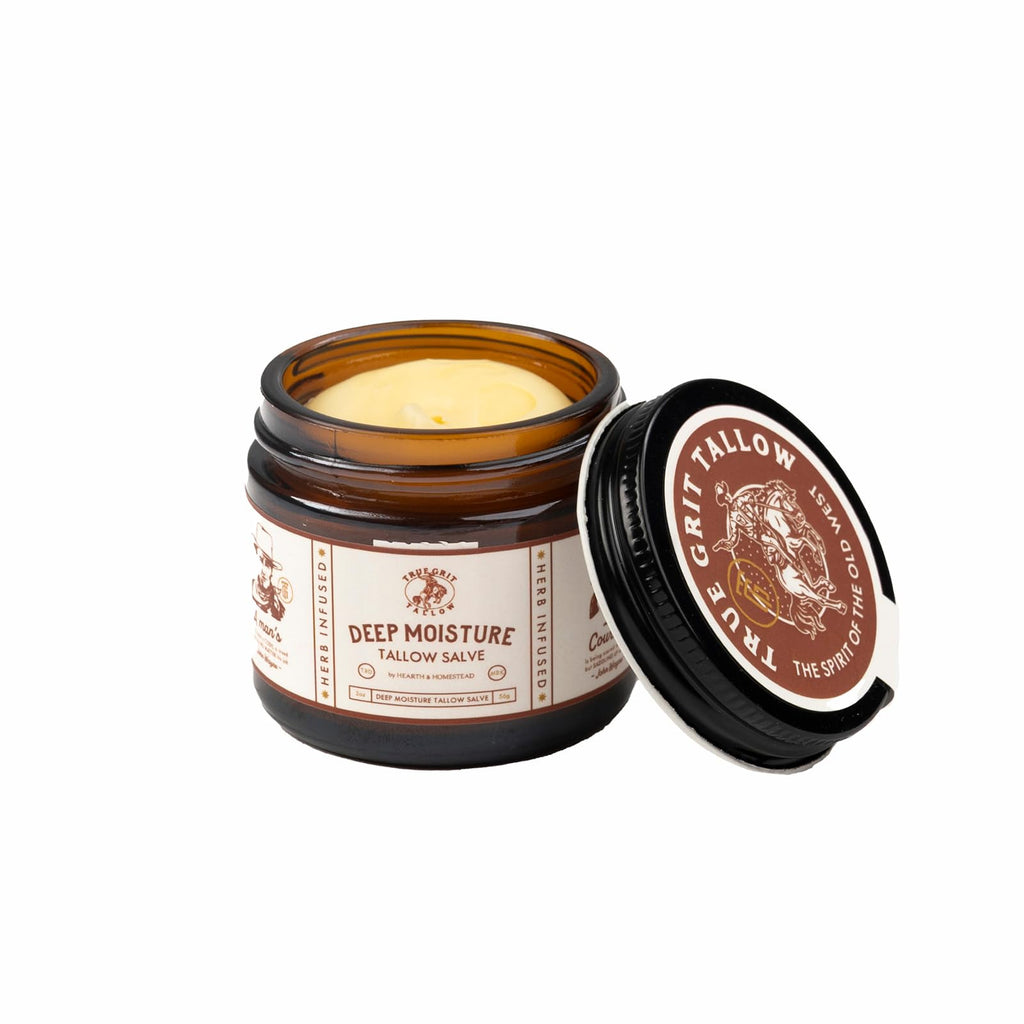 True Grit Tallow John Wayne Inspired Deep Moisture Salve – Unscented, Essential Oil Free 2 oz