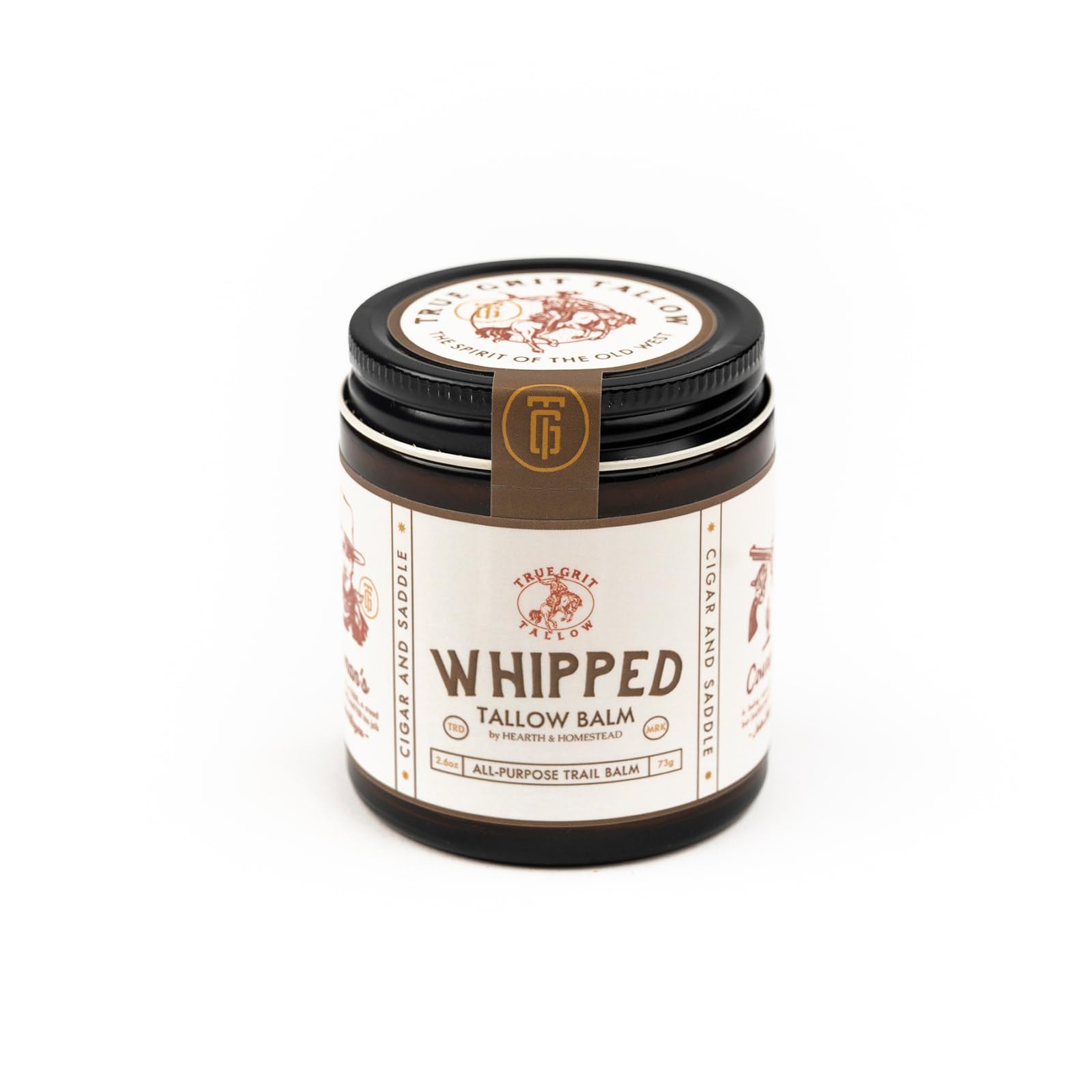 True Grit Tallow – John Wayne Inspired Whipped Balm for Skin | All-Purpose Moisturizer with Beef & Bison Tallow – 2.6 oz