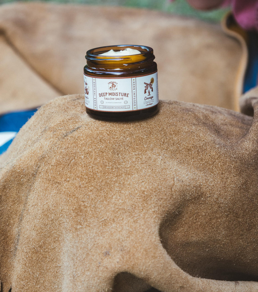 True Grit Tallow John Wayne Inspired Deep Moisture Salve – Cigar & Saddle Scent | 2 oz