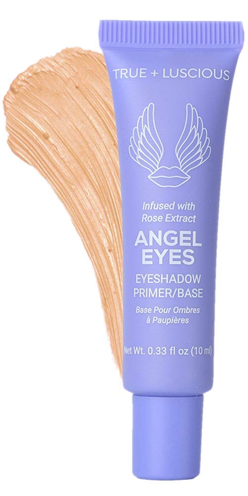 True + Luscious Angel Eyes Eye Shadow Primer – Hydrating, 16-Hour Crease-Proof Base | Vegan & Cruelty-Free | Rose Extracts + Bentonite Clay | Dark (0.33 oz)