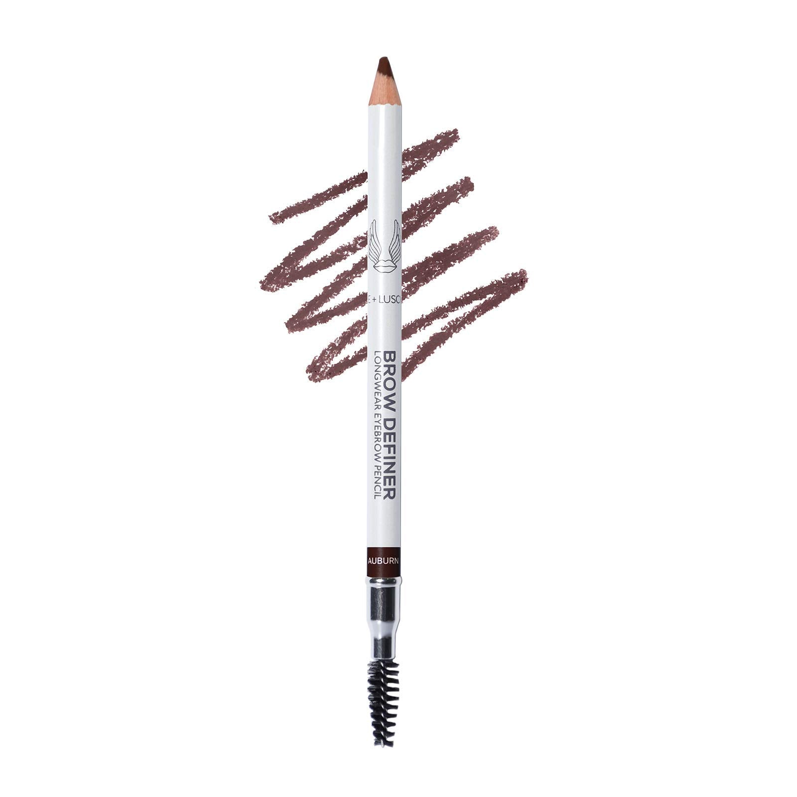 True + Luscious Brow Definer Pencil | Pomade & Powder Hybrid with Organic Castor Oil | Waterproof, Long-Lasting, Vegan & Cruelty-Free | Auburn