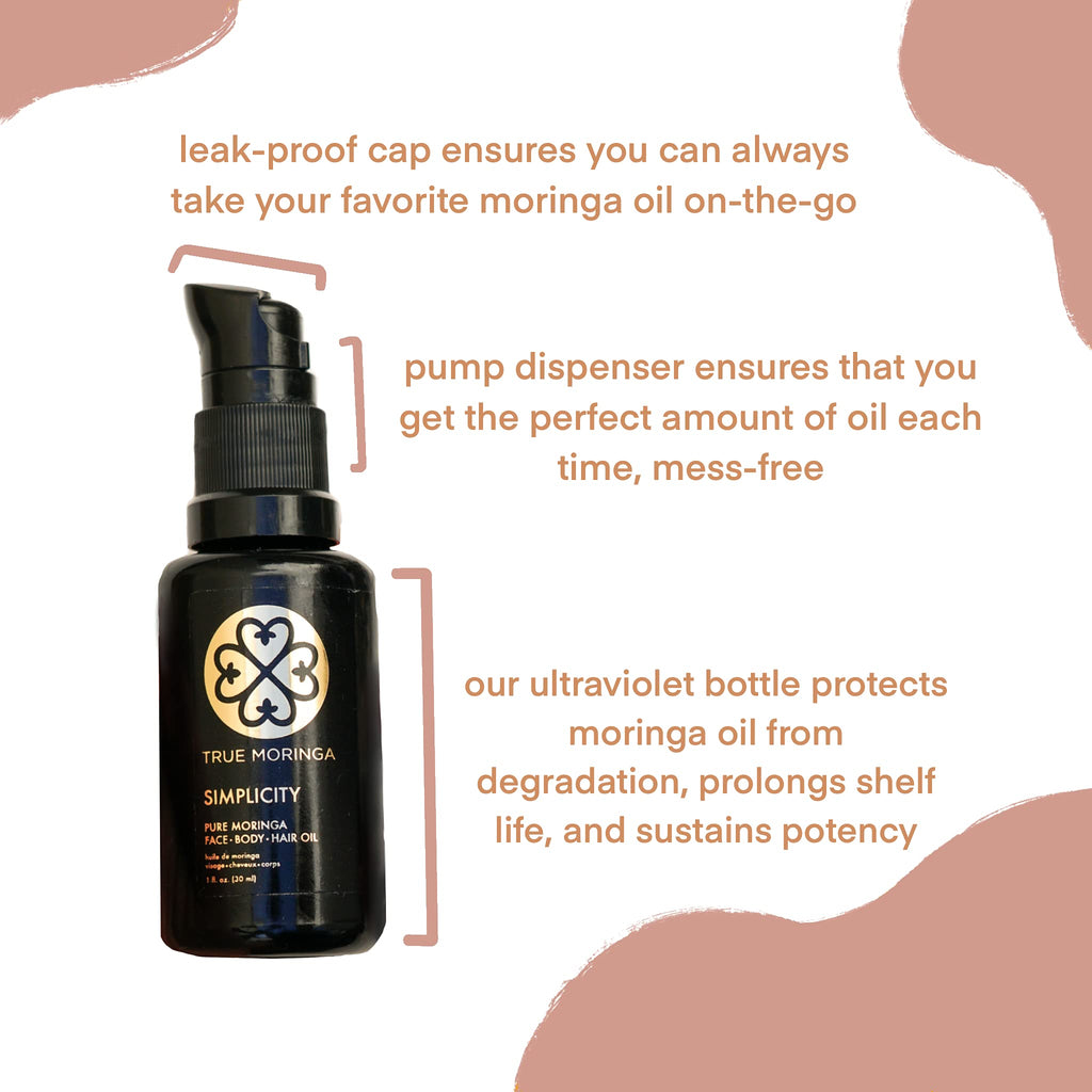 True Moringa Oil for Face, Body & Hair – 100% Pure Cold-Pressed Neroli, 30 ml | Vegan & Non-GMO