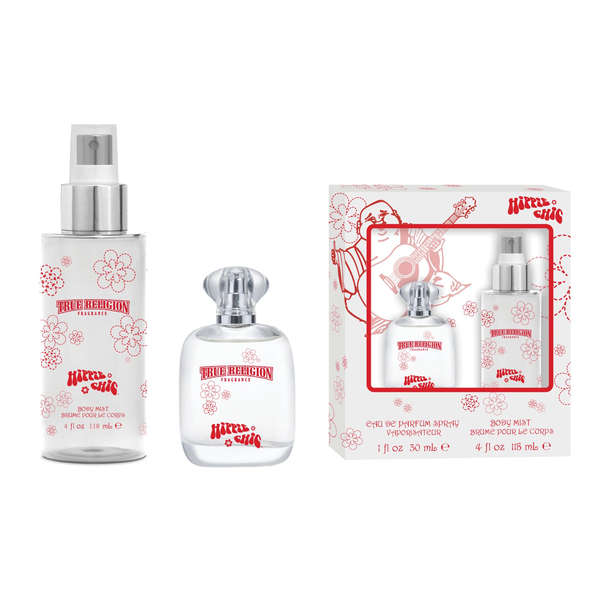 True Religion Hippie Chic 2-Piece Gift Set – EDP & Body Mist for Women | Luxury Fragrance Gift