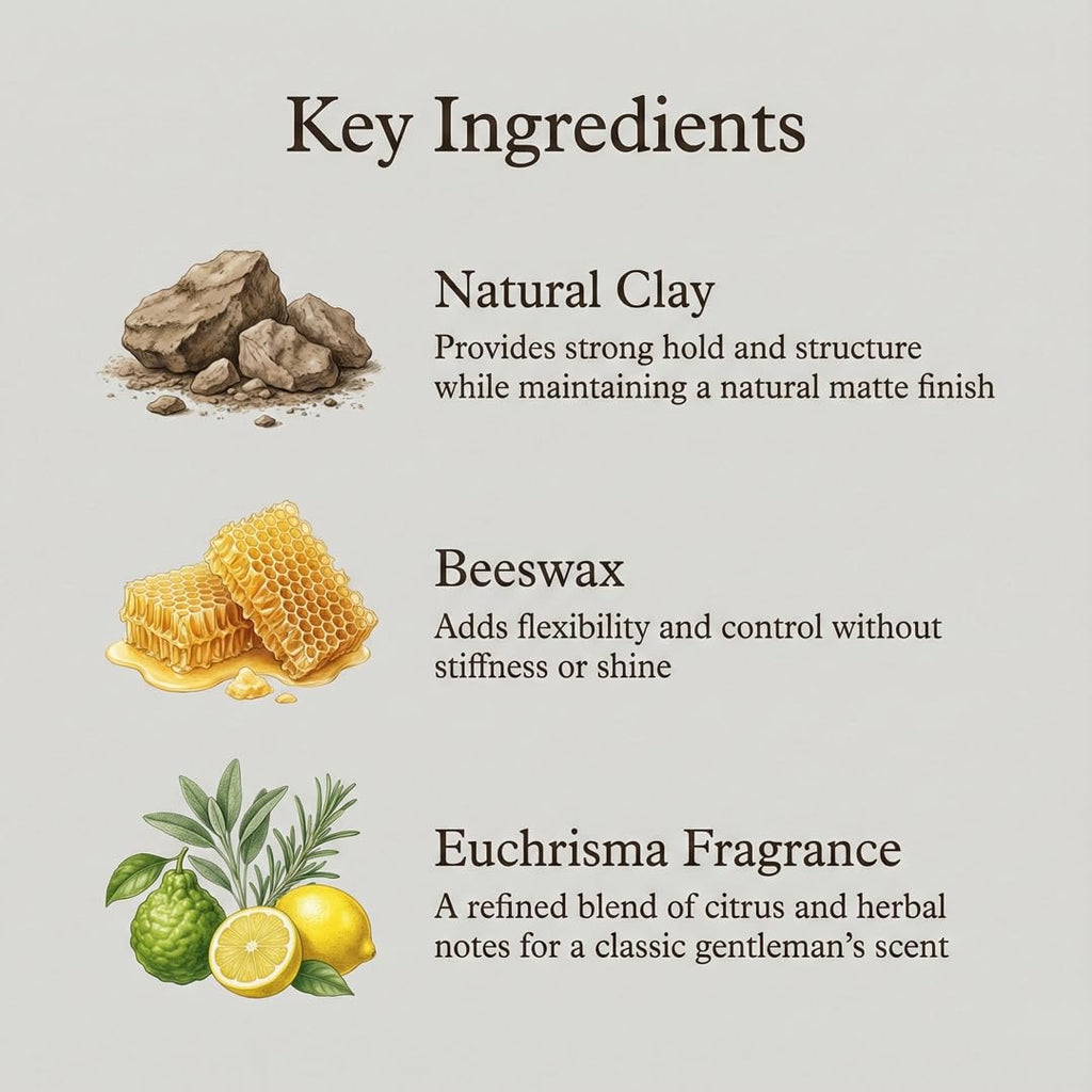 Truefitt & Hill Euchrisma Clay – Matte Texture for Short, Fine Hair