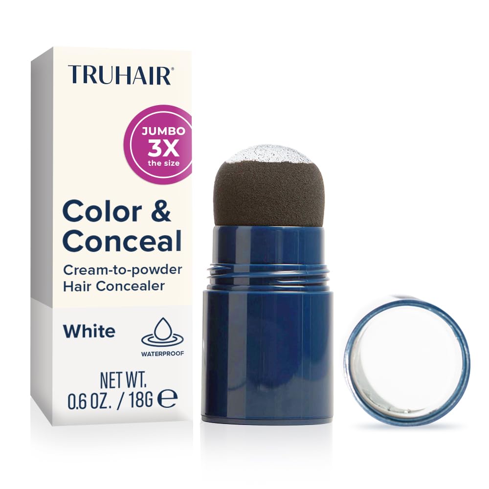 TRUHAIR Jumbo Color & Conceal — Waterproof Root Touch Up for Gray Hair