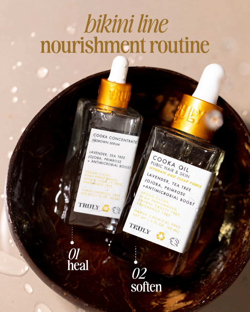 Truly Cooka Concentrate: Ingrown Hair Relief Serum with Jojoba, Lavender & Tea Tree