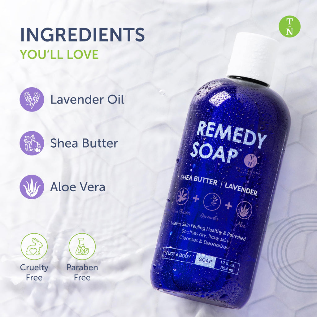 Truremedy Naturals Lavender Shea Butter Body Wash for Women – Hydrating Aloe Lavender Formula, 12oz