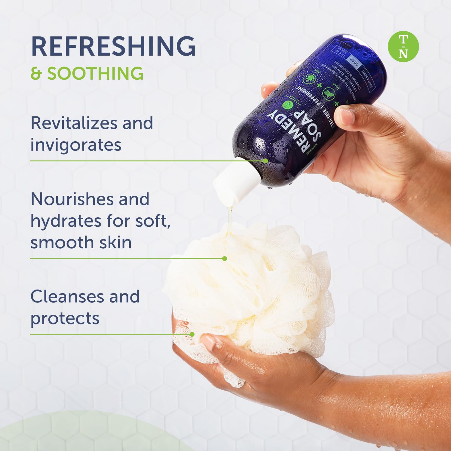 Truremedy Naturals 12oz Tea Tree Oil Body Wash Pack of 2 Aloe Peppermint