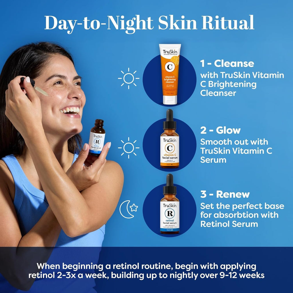 TruSkin Retinol Serum for Face – Gentle Anti-Aging with Hyaluronic Acid & Cica
