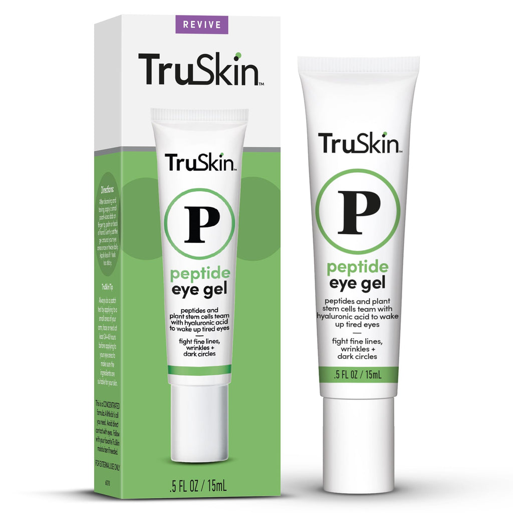 TruSkin Peptide Eye Gel - Hydrating Under-Eye Care with Peptides, Hyaluronic Acid & Plant Stem Cells