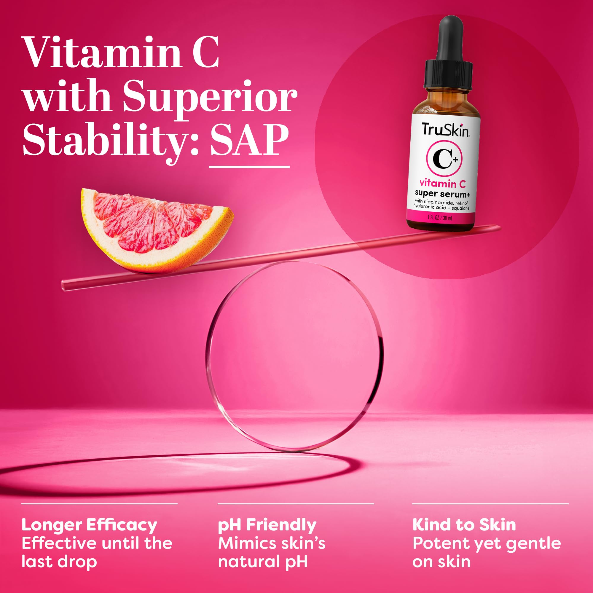 TruSkin Vitamin C Super Serum for Face – Multi-Active Anti-Aging Serum, 1 Fl Oz