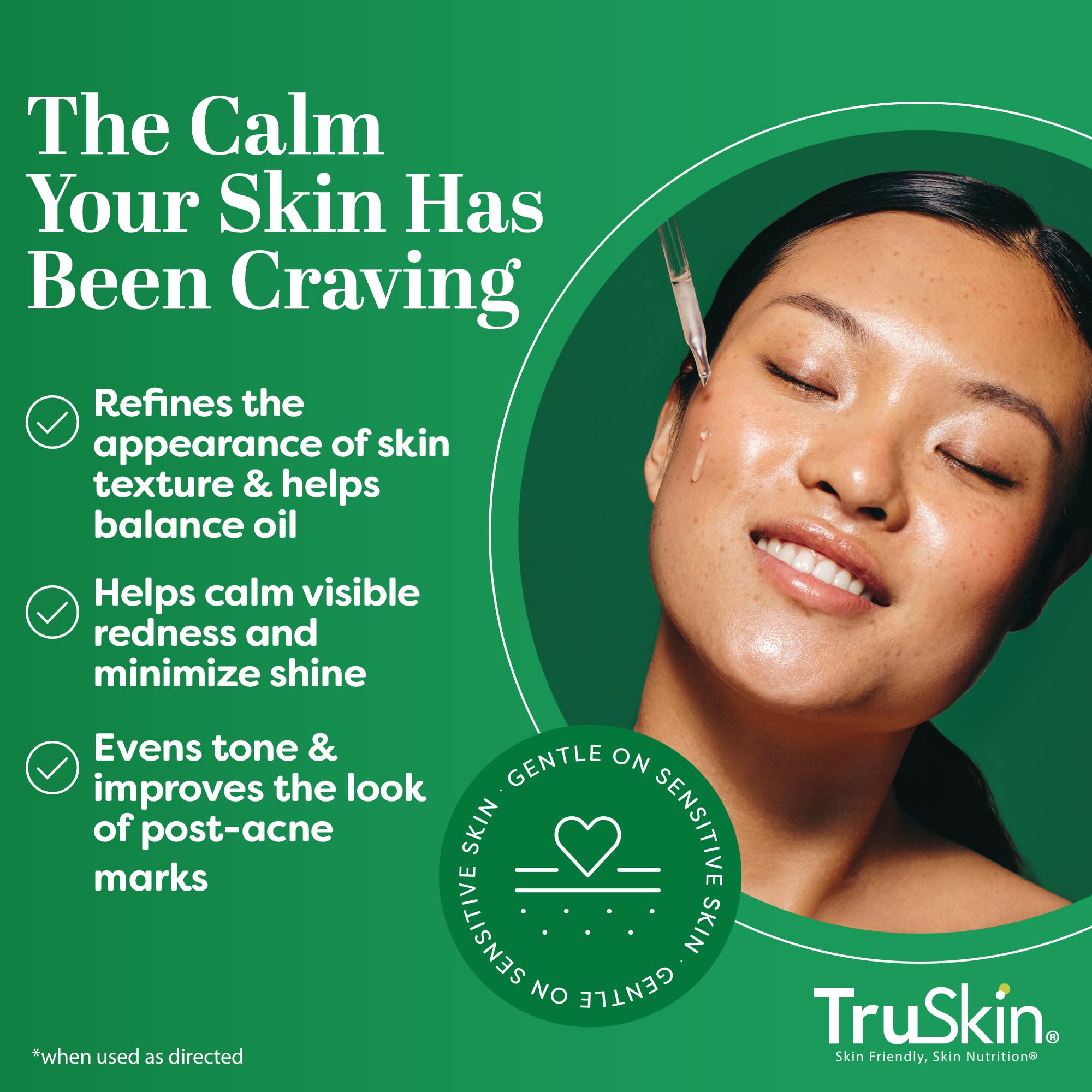 TruSkin Tea Tree Oil Acne Serum – Salicylic Acid, Niacinamide, Vitamin C & Retinol | 2 oz