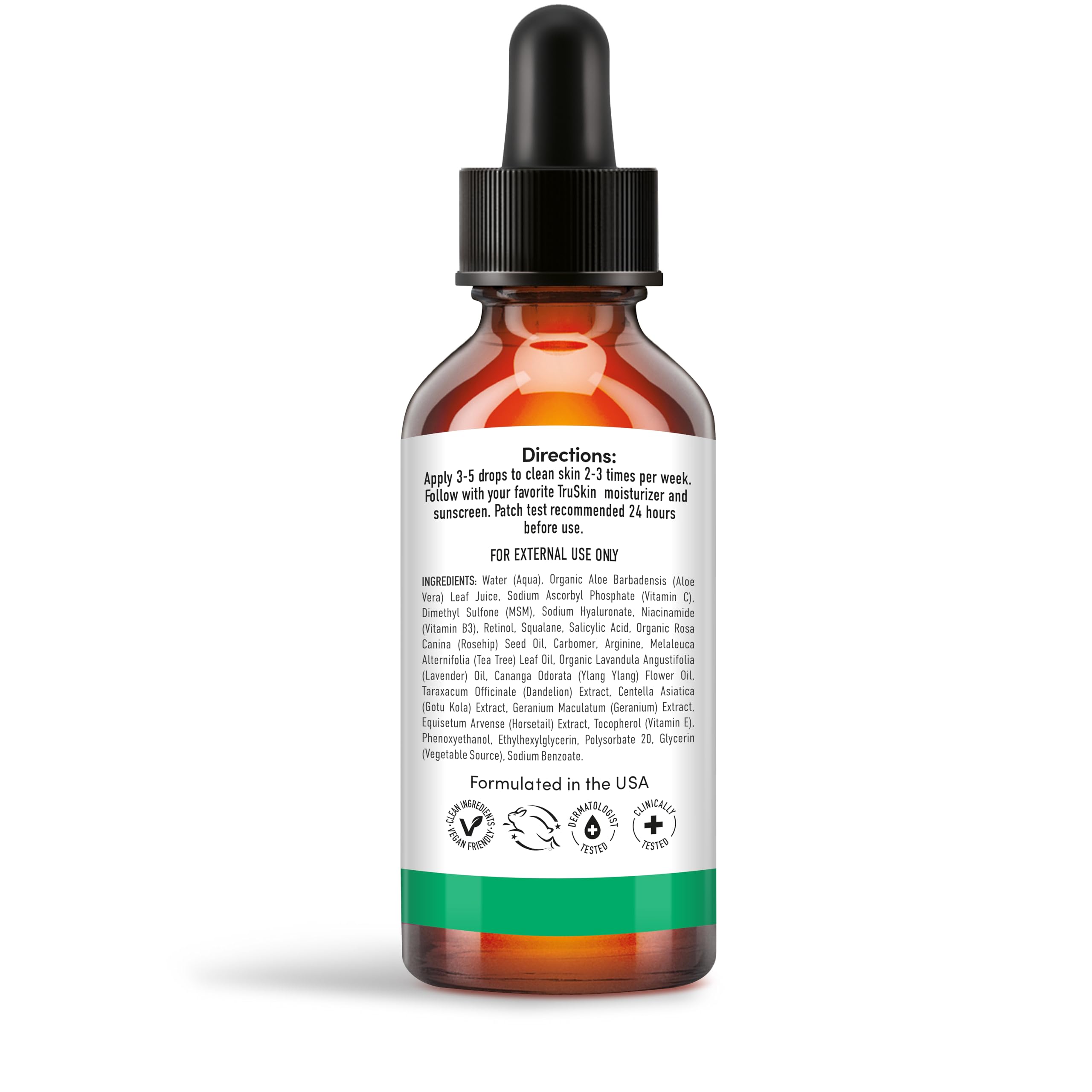 TruSkin Tea Tree Oil Acne Serum – Salicylic Acid, Niacinamide, Vitamin C & Retinol | 2 oz