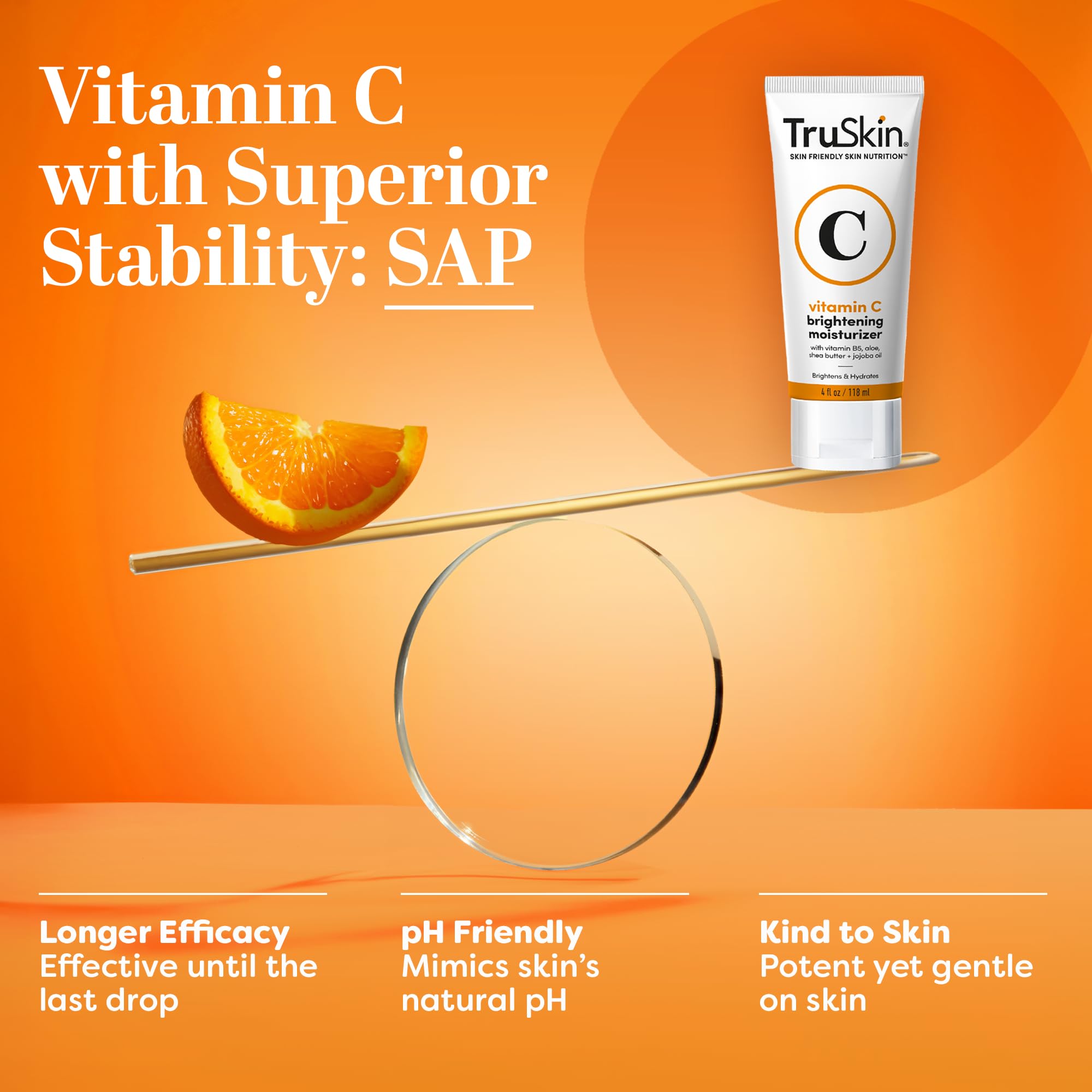 TruSkin Vitamin C Face Cream – Brightening & Hydrating Daily Moisturizer with Vitamin E, B5 & Green Tea