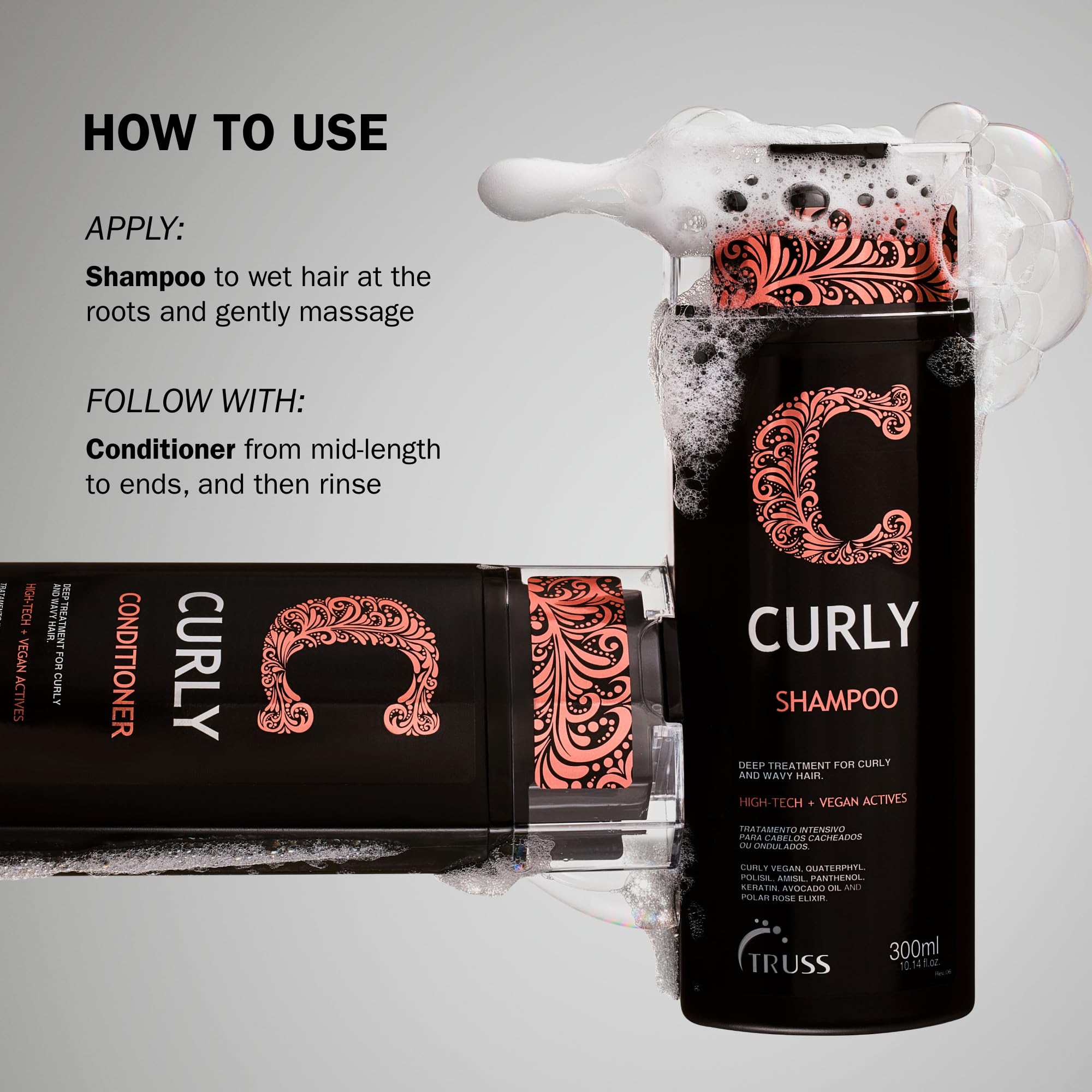 TRUSS Curly Hair Conditioner – Lightweight Smoothing for Defined, Frizz-Controlled Curls (10.14 oz)