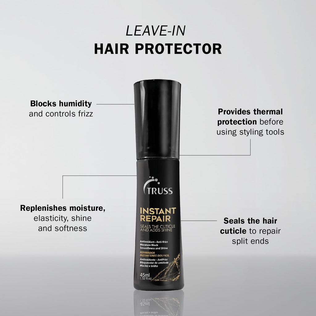 TRUSS Instant Repair Hair Serum – Leave-In Split End Sealer, Humidity Blocker & Thermal Protection