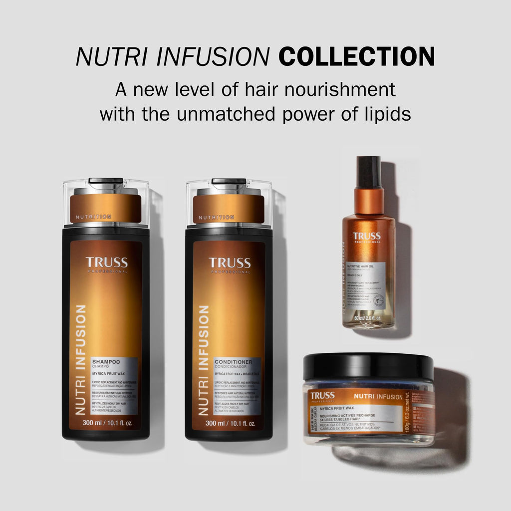 TRUSS Nutri Infusion Shampoo for Women – Hydrating, Lipid-Rich Cleanser for Damaged Hair (10.14 fl oz)