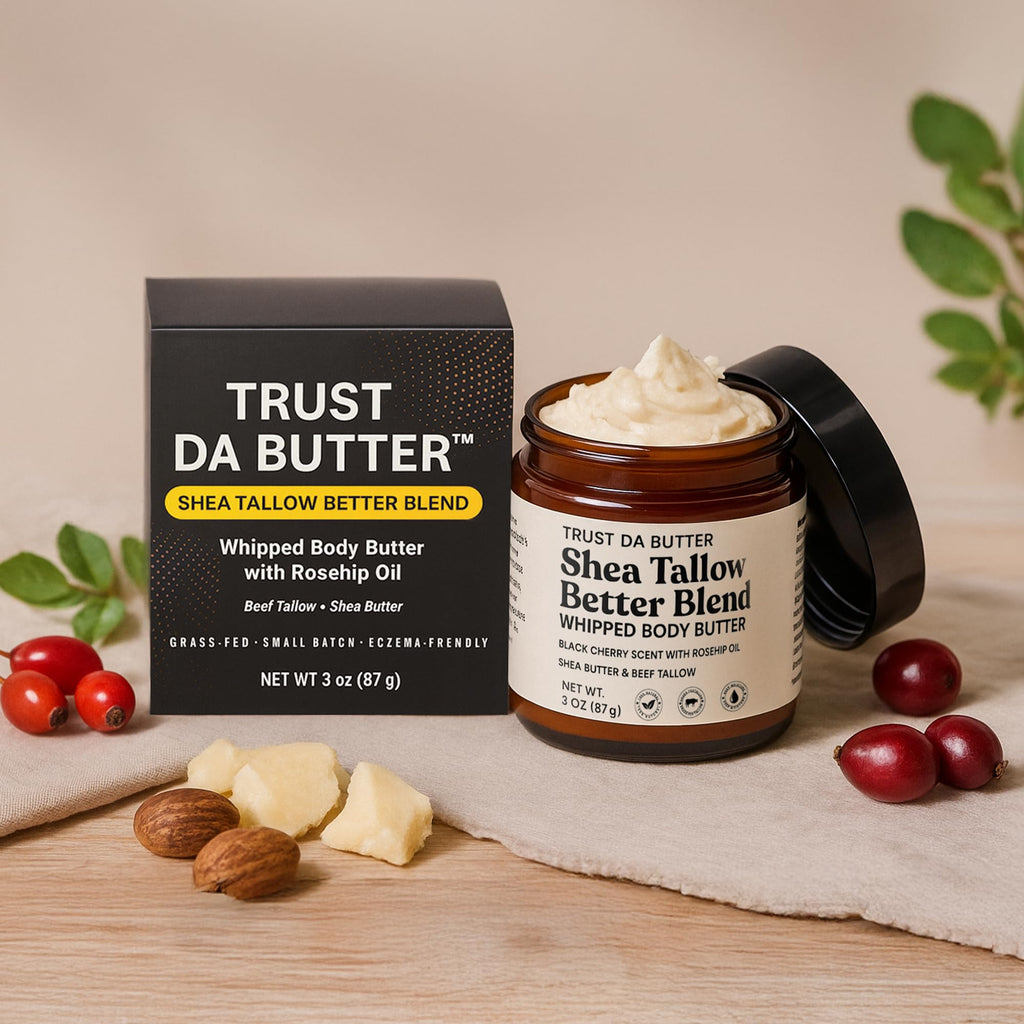 Trust Da Butter Whipped Beef Tallow & Shea Butter with Rosehip Oil – 3 Oz – USA Made