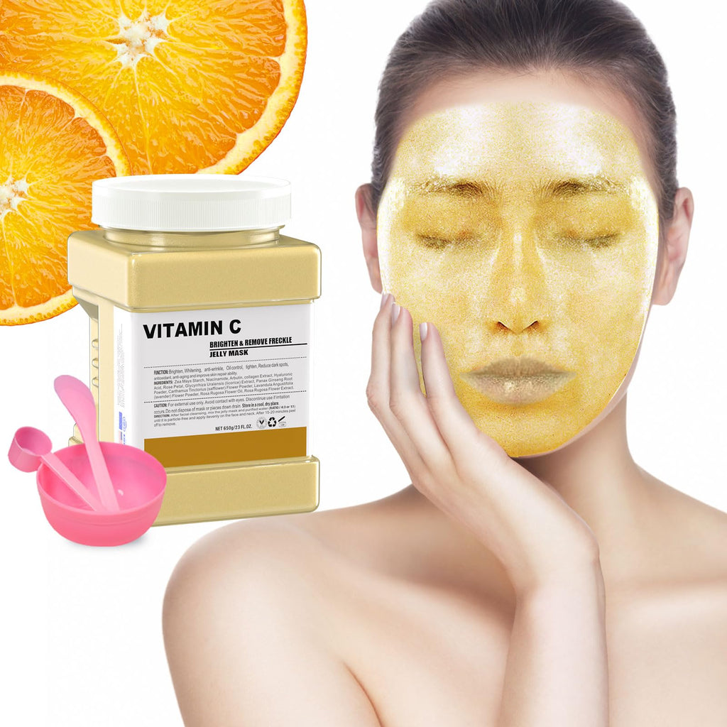 Truvenum Jelly Mask for Facials Professional – Vitamin C Jelly Mask, Brightening & Hydration, DIY Spa 23 oz