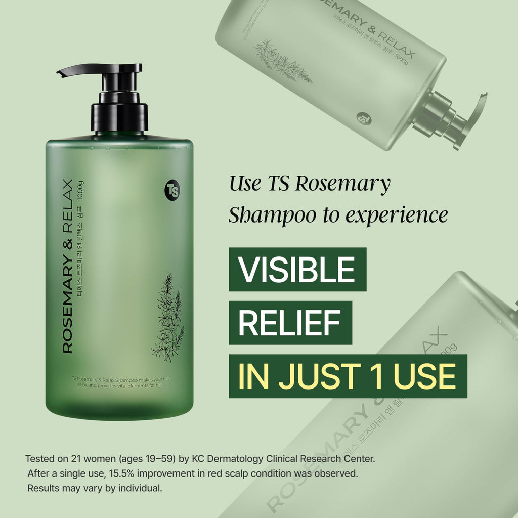 TS Rosemary & Relax Shampoo (1000g) – Hydrating & Calming, Sulfate-Free