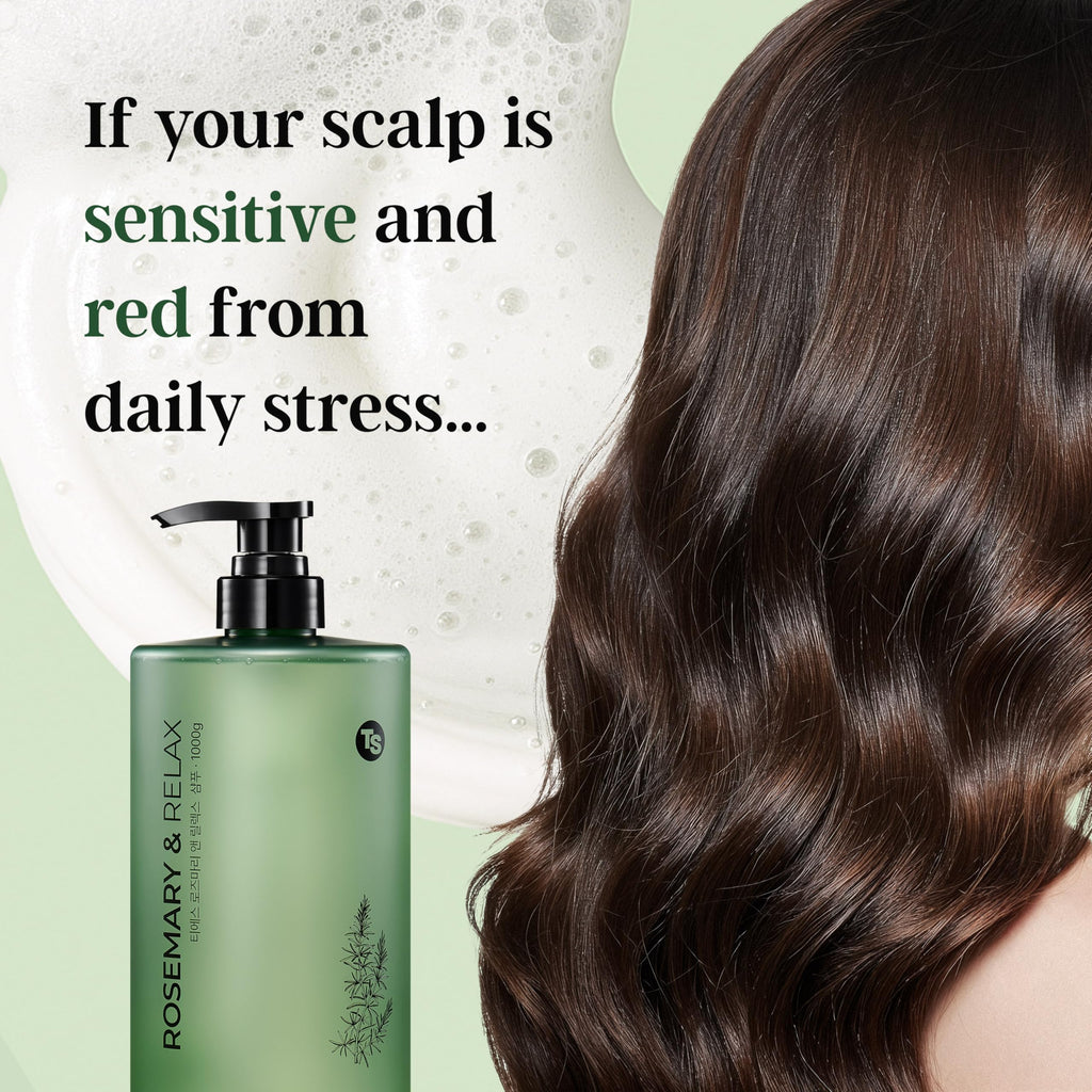 TS Rosemary & Relax Shampoo (1000g) – Hydrating & Calming, Sulfate-Free