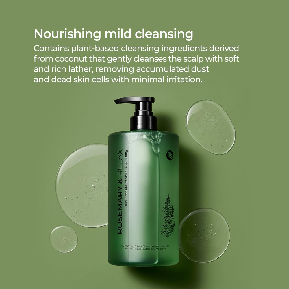 TS Rosemary & Relax Shampoo (1000g) – Hydrating & Calming, Sulfate-Free