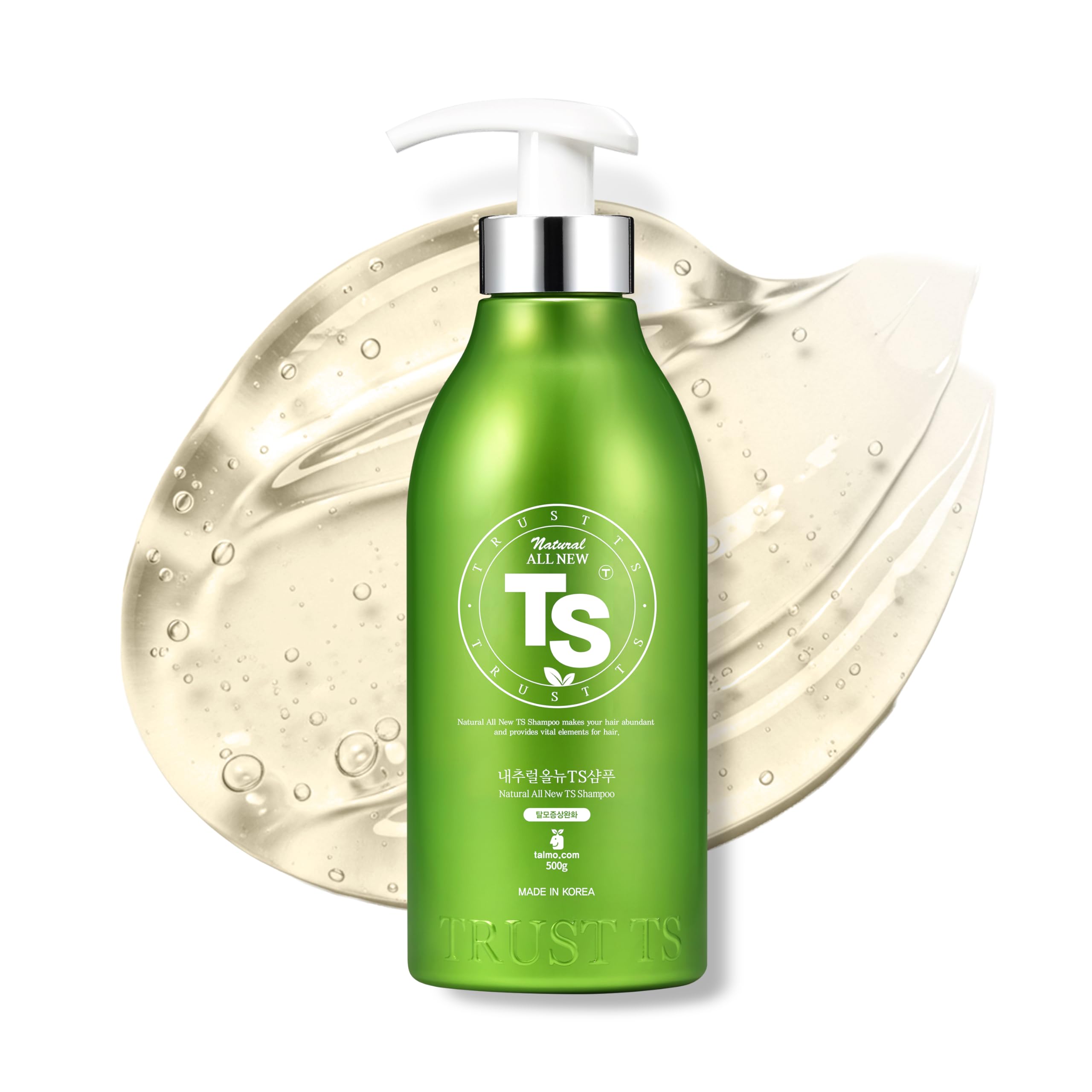 TS SHAMPOO TS Natural All New Shampoo – Sulfate-Free Korean Shampoo for Sensitive Scalp with Salicylic Acid (16.9 oz) | Dandruff & Itchy Scalp Relief
