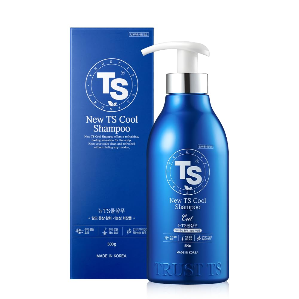 TS SHAMPOO New Cool Shampoo – Mint & Tea Tree, Dexpanthenol & Salicylic Acid for Oily Scalp (17.6 Fl Oz)