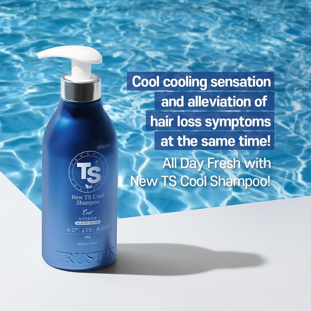 TS SHAMPOO New Cool Shampoo – Mint & Tea Tree, Dexpanthenol & Salicylic Acid for Oily Scalp (17.6 Fl Oz)
