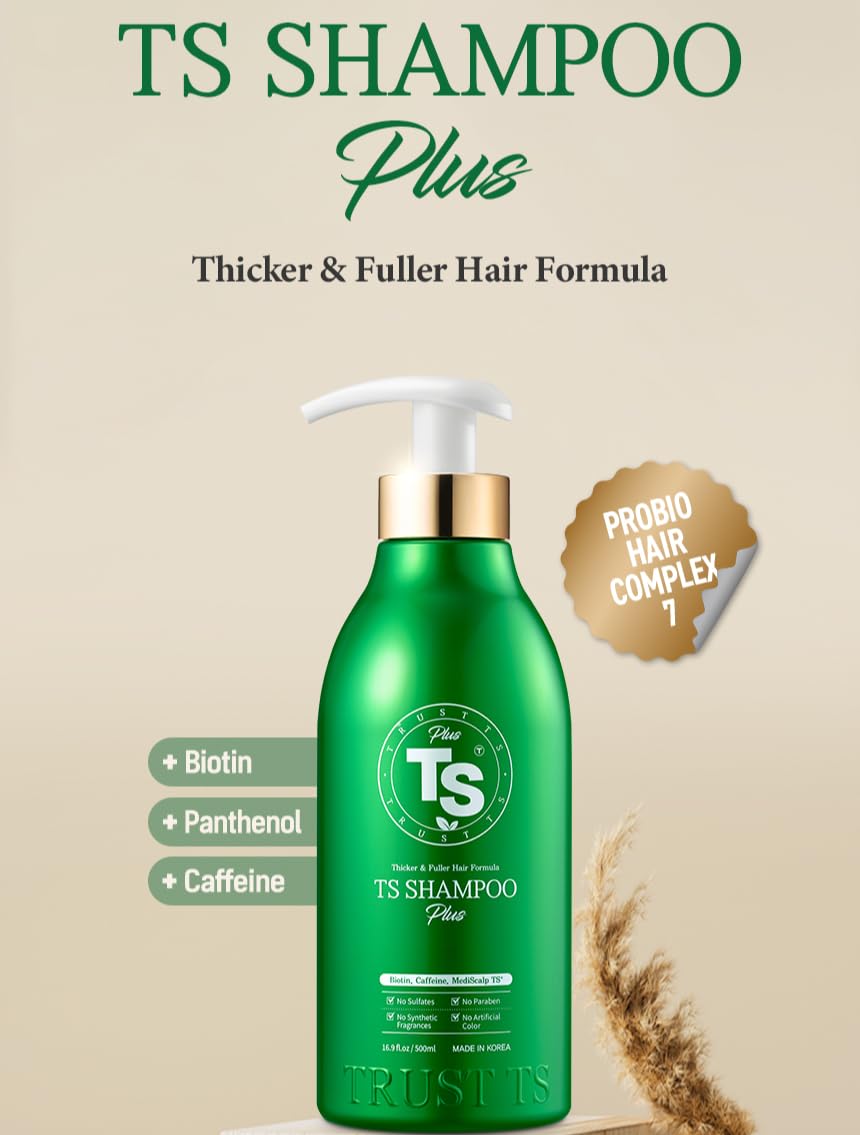 TS Shampoo Plus 500ml | Biotin, Panthenol & Caffeine for Thinning Hair