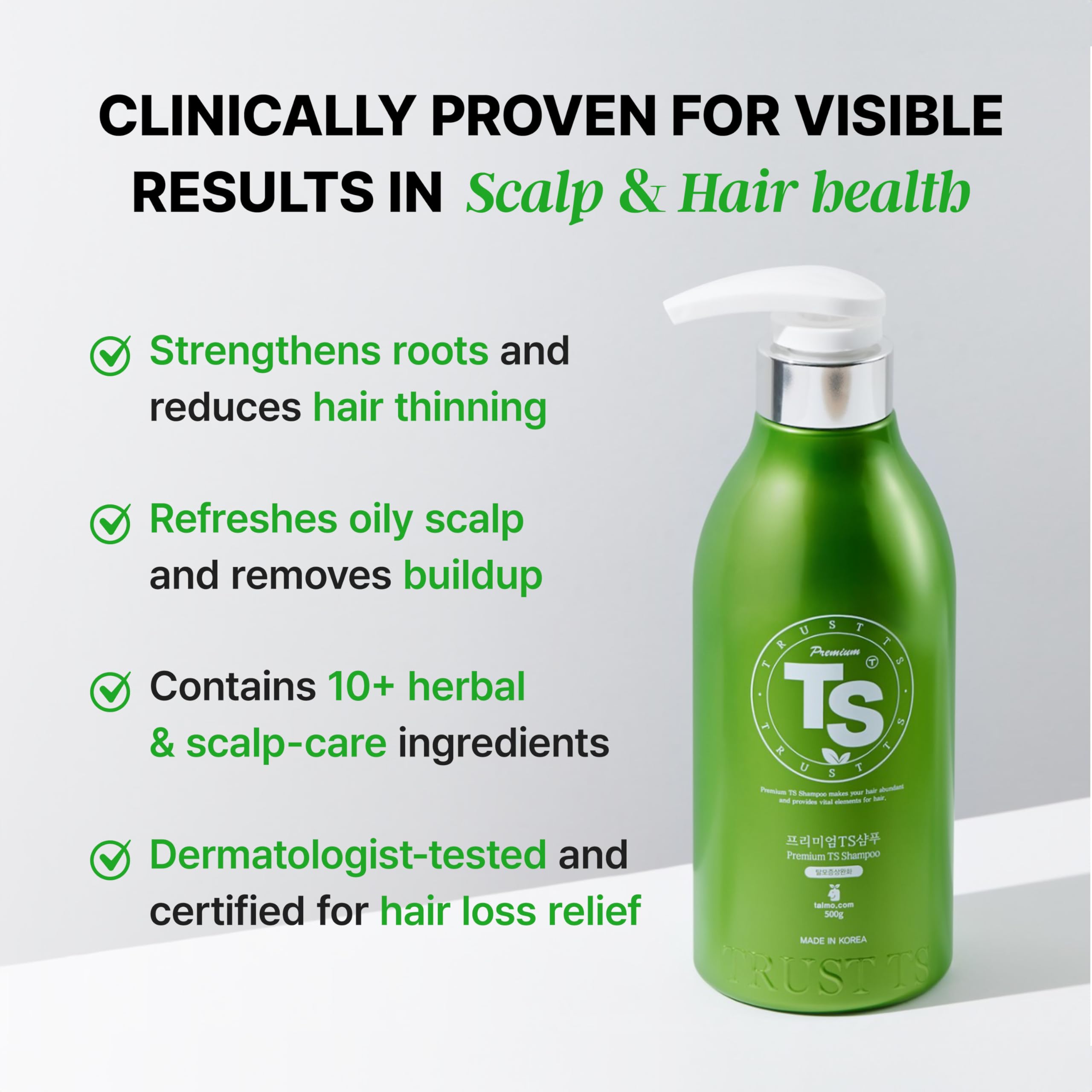 TS SHAMPOO Premium Biotin Shampoo for Hair Support – 10.14 oz / 300 g (Korean formula)