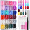 TsMADDTs Medium Square Press On Nails - 720 Pcs Kit with Glue, Files & Tools