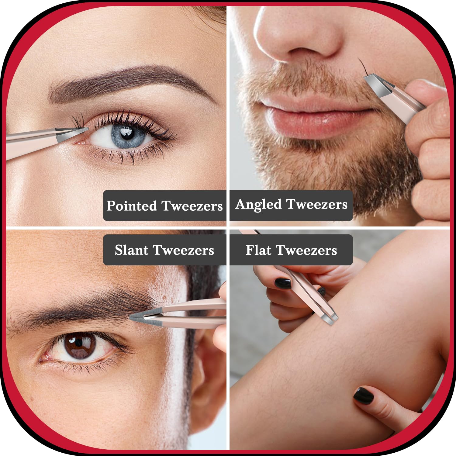 TsMADDTs 8-in-1 Eyebrow Kit for Women | Precision Tweezers, Trimmer, Scissors, Razor & Brush in Travel Case