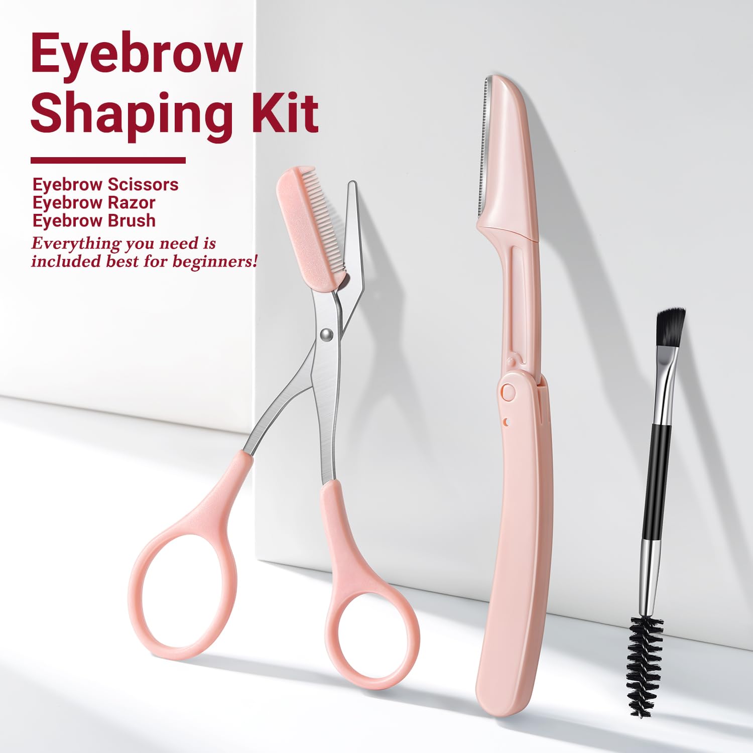 TsMADDTs 8-in-1 Eyebrow Kit for Women | Precision Tweezers, Trimmer, Scissors, Razor & Brush in Travel Case