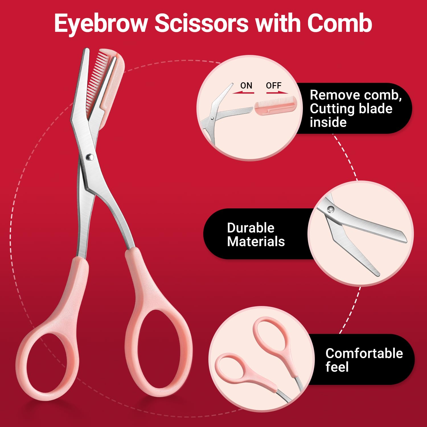 TsMADDTs 8-in-1 Eyebrow Kit for Women | Precision Tweezers, Trimmer, Scissors, Razor & Brush in Travel Case