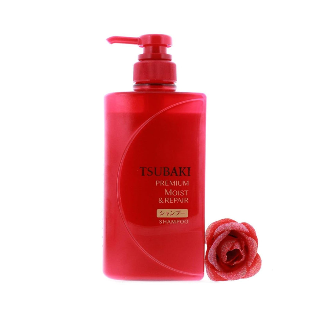 Tsubaki Premium Moist Shampoo 490ml – Daily Repair & Deep Hydration for Damaged Hair