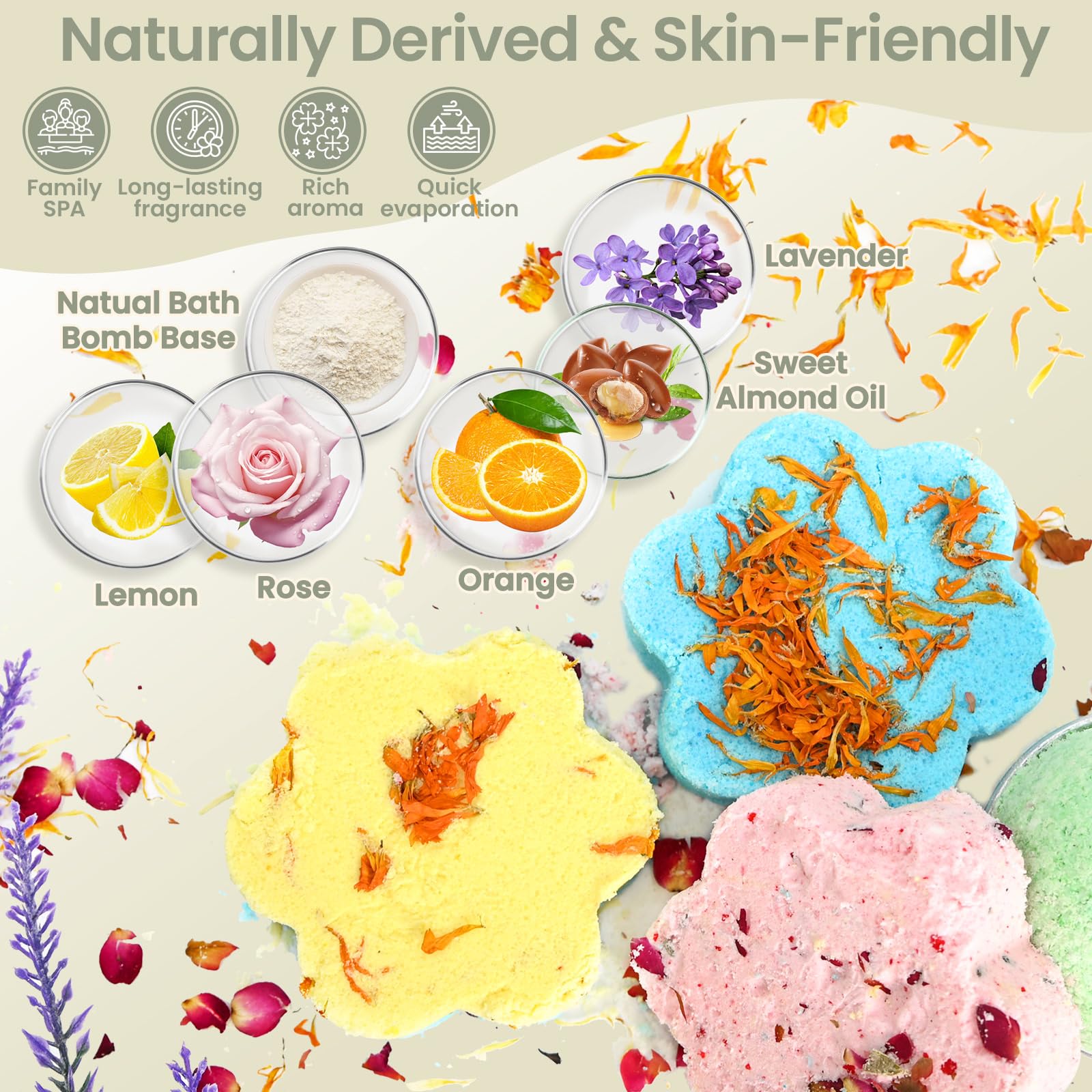 TSVATE Bath Bomb Making Kit – DIY Spa Bombs for Women | Create Colorful Fizz at Home