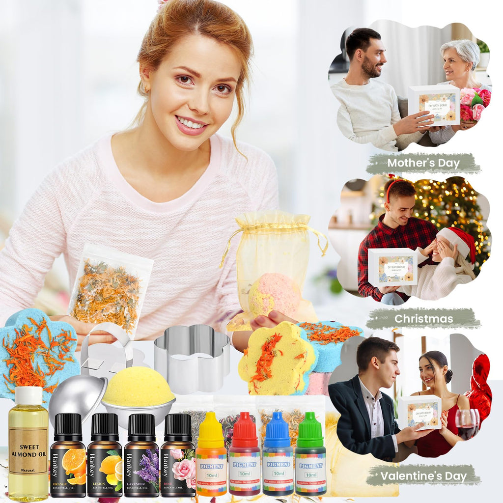 TSVATE Bath Bomb Making Kit – DIY Spa Bombs for Women | Create Colorful Fizz at Home