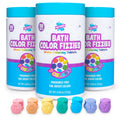 Tub Works Bath Color Fizzies, 150 Count, 3-Pack | Non-Toxic & Fragrance-Free Color Bath Tablets