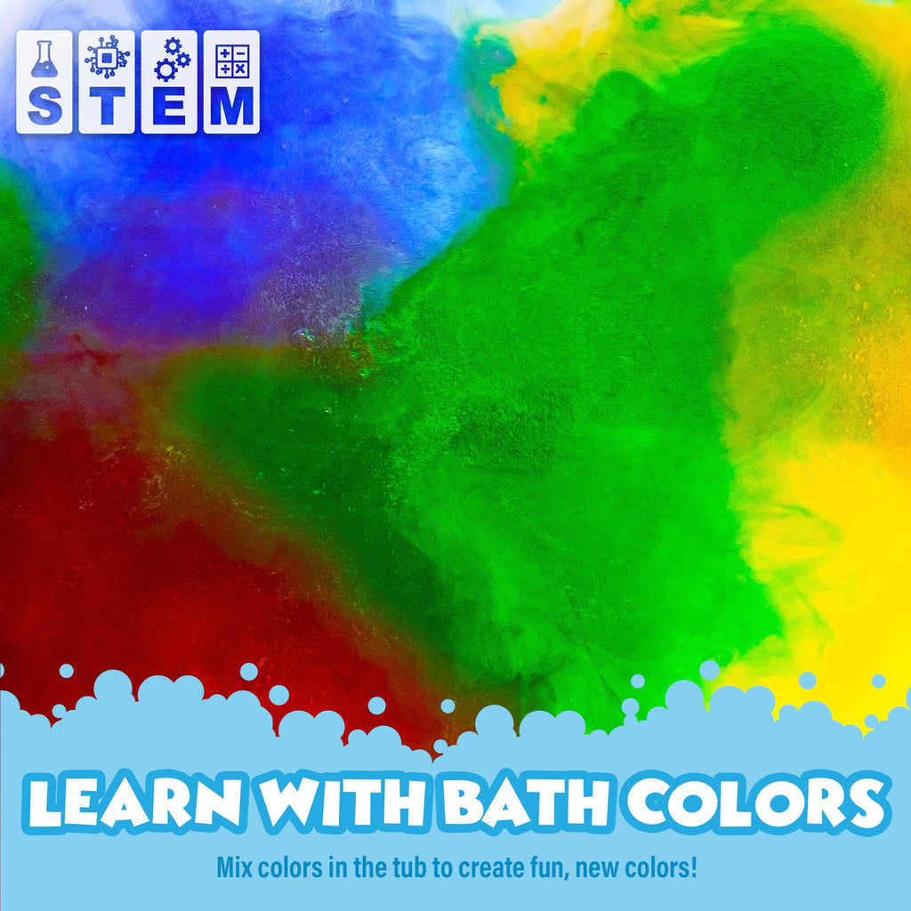 Tub Works Bath Color Fizzies, 150 Count, 3-Pack | Non-Toxic & Fragrance-Free Color Bath Tablets
