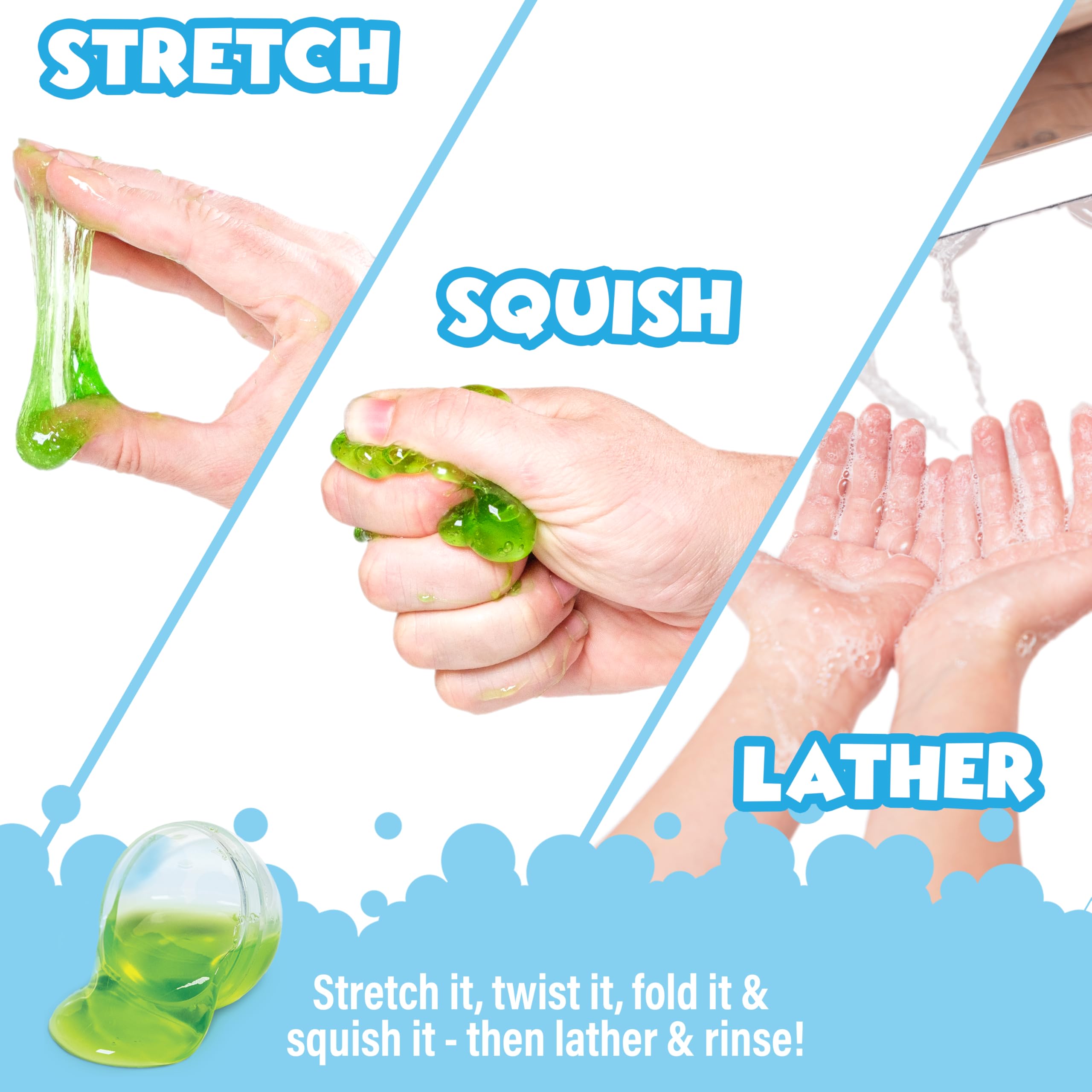 Tub Works Super Goo Bath Slime Bombs (6-Pack) – Surprise Inside, Nontoxic Kids Bath Toys