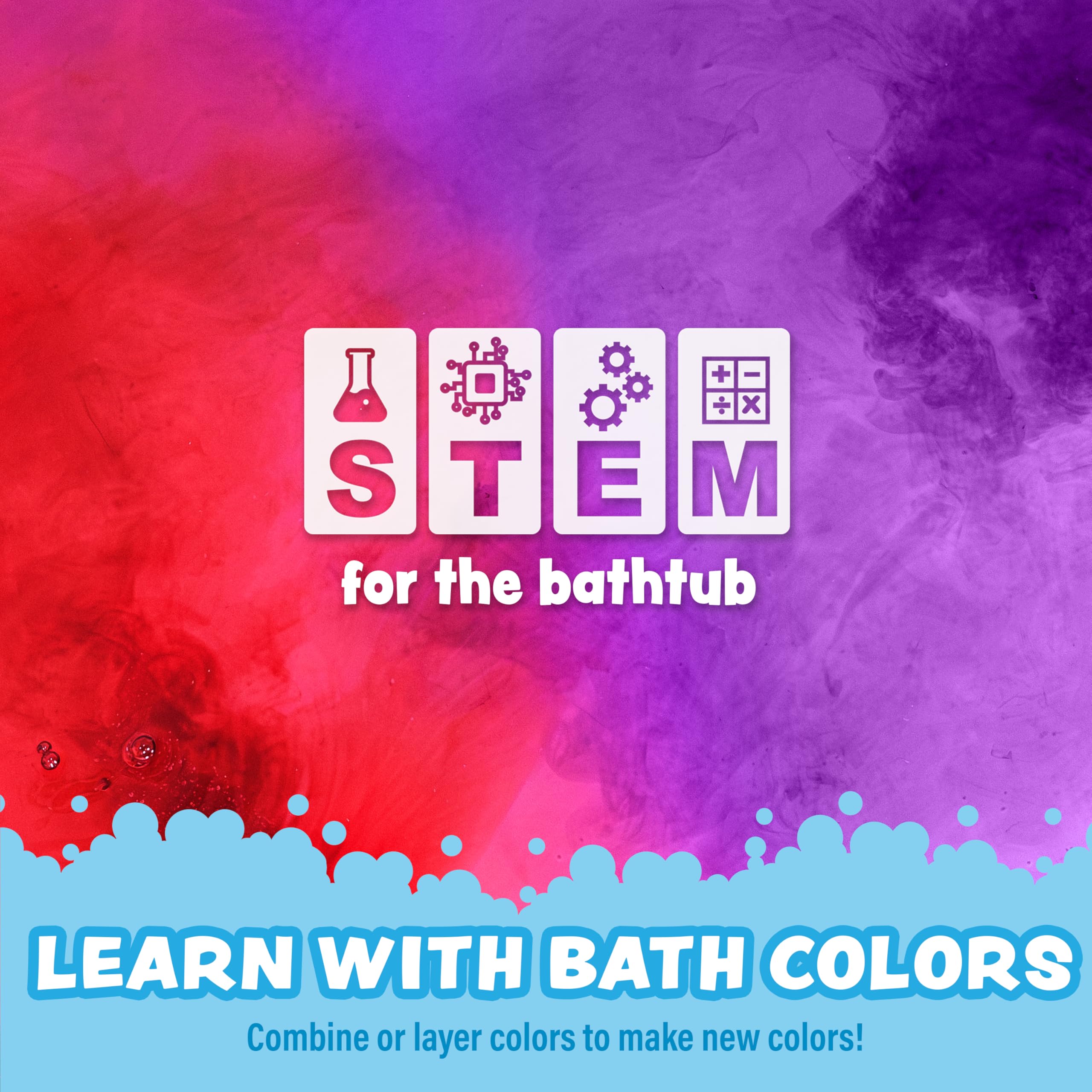 Tub Works Bath Color Brush Kids Bath Bomb Set – Nontoxic & Fragrance-Free | Paint Water with Vibrant Colors