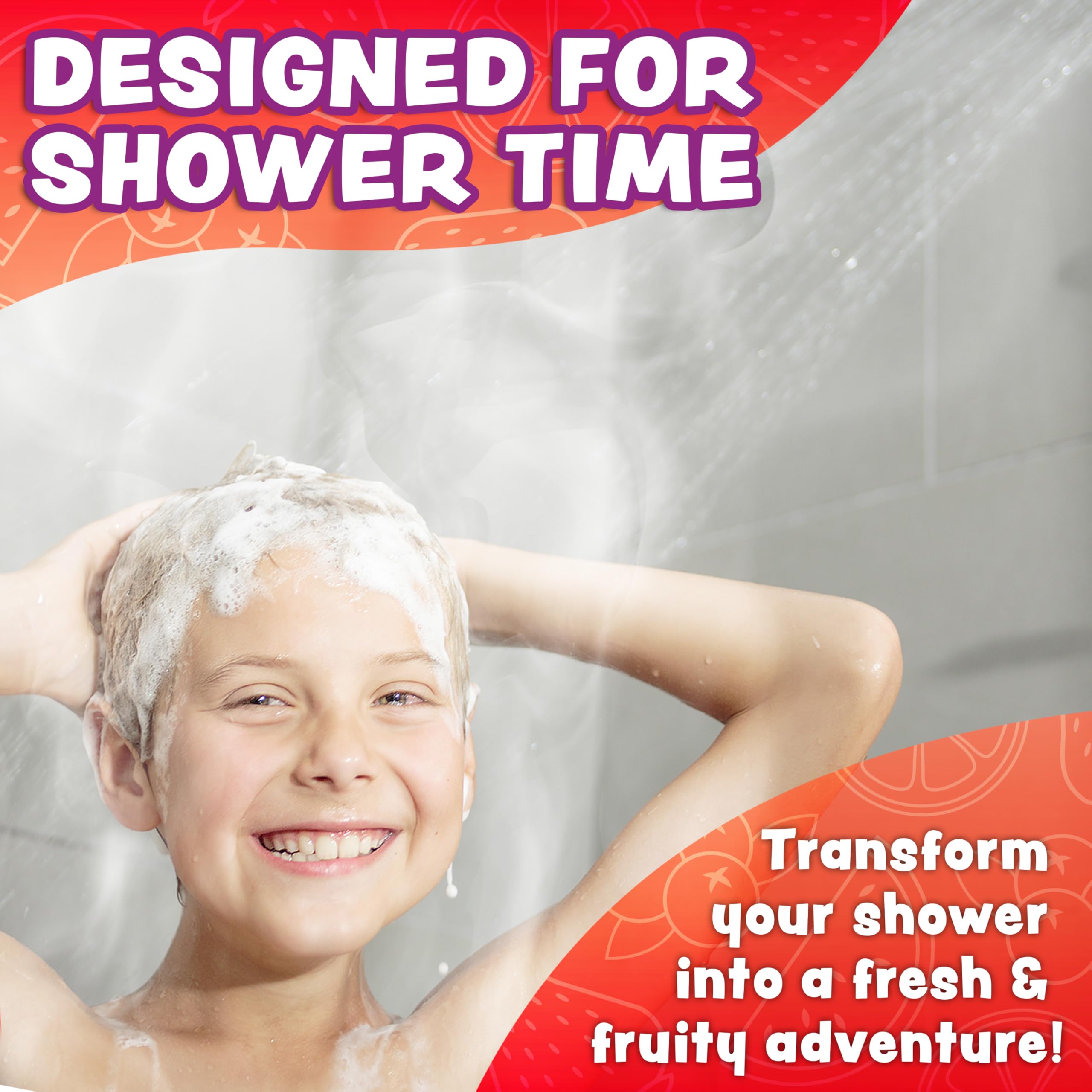 Tub Works Fruit Fusion Shower Steamers – 12 Pack for Kids | Fresh, Fruity Aromatherapy