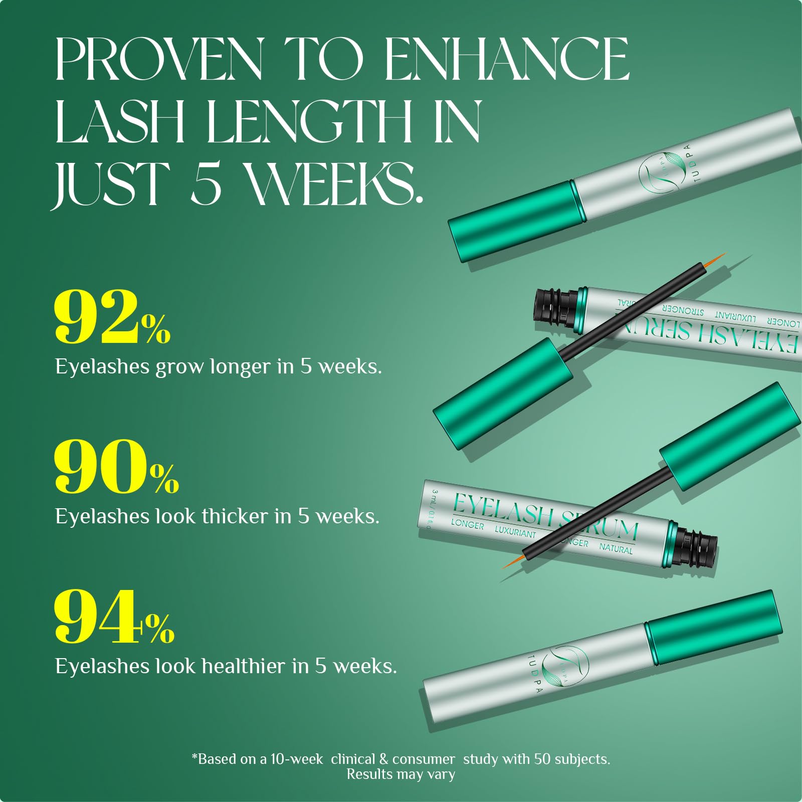 TUDPA Eyelash Growth Serum — Longer, Fuller Lashes | Vegan & Cruelty-Free