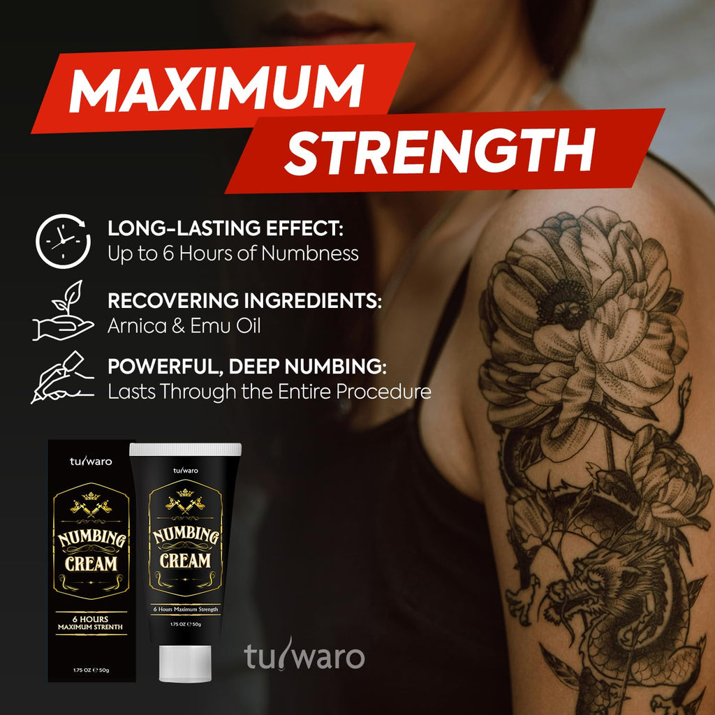 Tuiwaro Numbing Cream Maximum Strength – Emu Oil & Arnica, 50ml