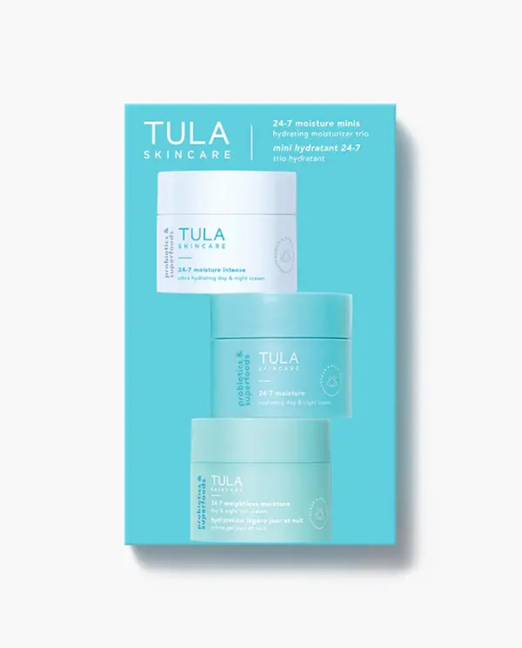 TULA 24-7 Moisture Minis: Hydrating Day & Night Cream Trio | Travel Set